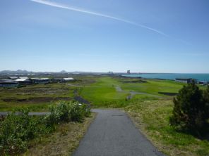 other part of the golf course and view toward the aluminum smelter